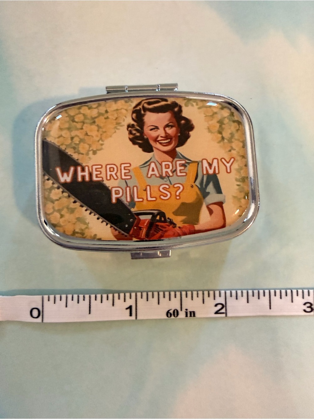 Retro 'Where Are My Pills?' Pill Box - Vintage-Inspired Design